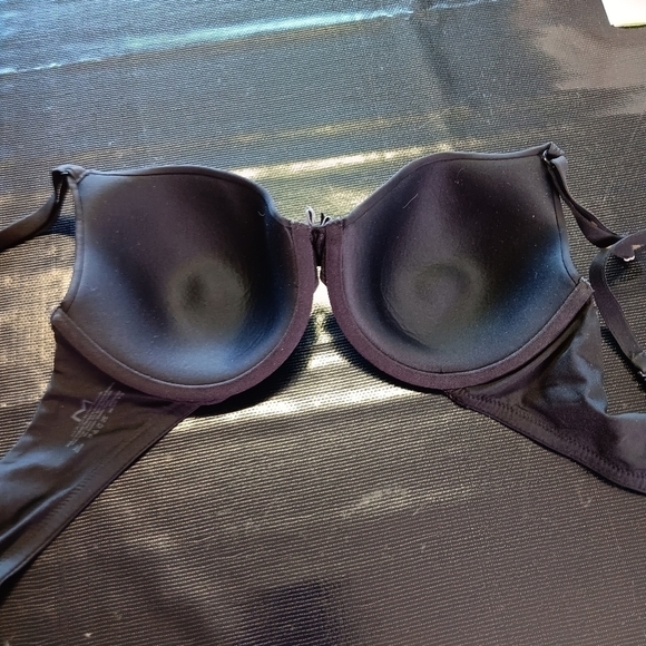 Maidenform Bra One Fab Fit 36C Black Demi Underwire 03150F Multiway Straps Lace - Picture 6 of 7